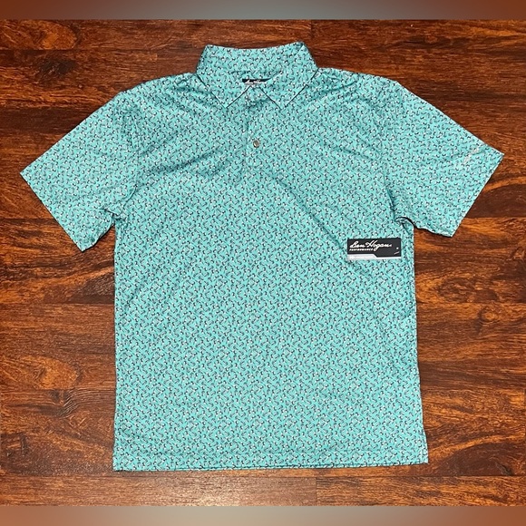 Ben Hogan Men’s Performance Golf Polo Blue Printed Size M New - Picture 1 of 6